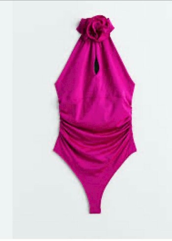  Beden Takasa acik fusya bodysuit #h&m #zara