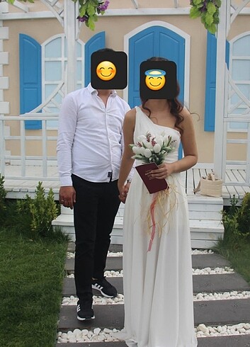 Beyaz abiye elbise