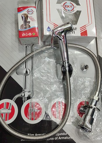Taharat Matik askılı + Aç kapa musluk Set