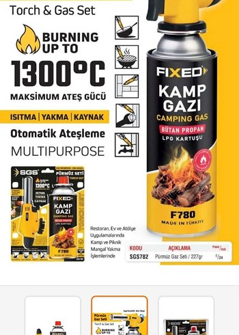 Pürmüz başlığı  kamp gazı başlığı kartuş - Görsel 2