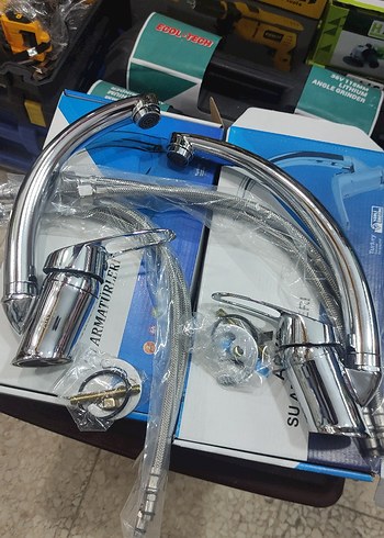 Beden Lavabo+ Mutfak + Banyo Bataryası 3 Lü Set Arya
