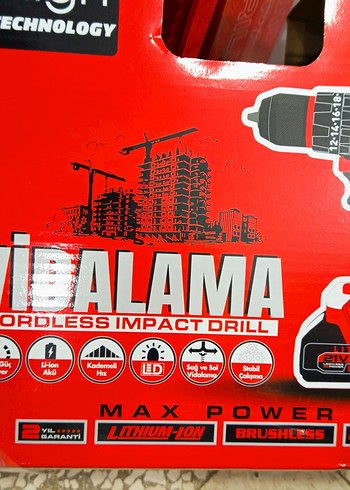 Şarzlı Matkap Profesyonel Darbeli Kömürsüz - Görsel 3