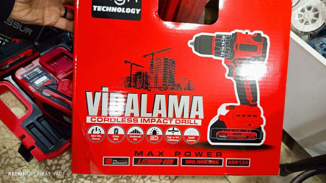 Şarzlı Matkap Profesyonel Darbeli Kömürsüz - Görsel 3