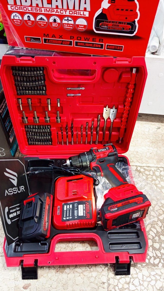 Şarzlı Matkap Profesyonel Darbeli Kömürsüz - Görsel 2