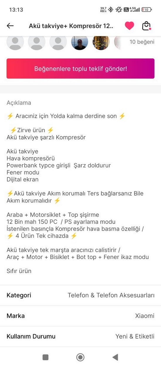 Akü takviye kompresör cihazı 12 Bin mah - Görsel 2