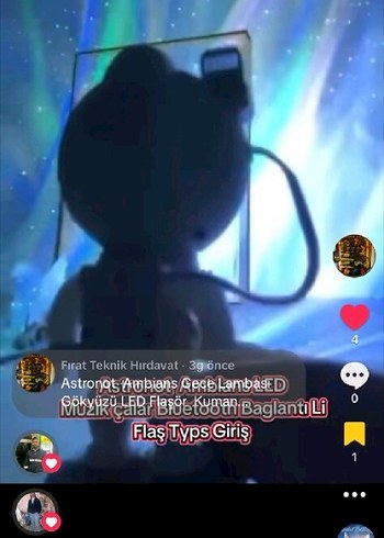 Projektör Bluetooth müzik çalar gece lambası - Görsel 5