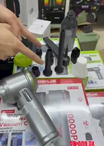 Araç süpürgesi 20 Bin paskal 3 kademe üfleme+ Çekme + 9 Başlık - Görsel 3