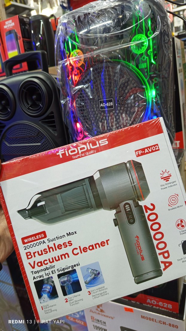 Araç süpürgesi 20 Bin paskal 3 kademe üfleme+ Çekme + 9 Başlık - Görsel 2