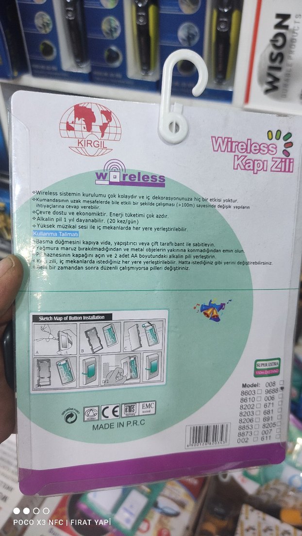 Kablosuz Kapı Zili 32 melodili - Görsel 3