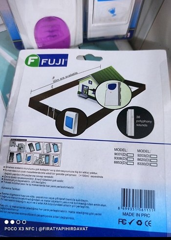 Kablosuz Kapı Zili 32 Melodi Seçeneği - Görsel 2