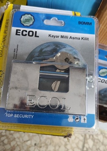 Asma kilit Kayar millî 90 Milim Çelik kilit - Görsel 2