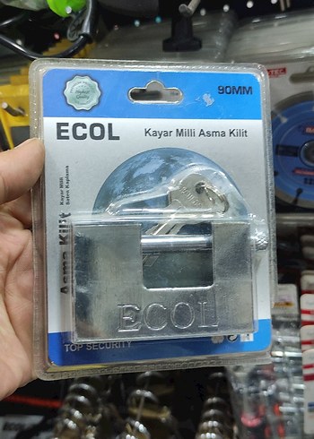 Asma kilit Kayar millî 90 Milim Çelik kilit - Görsel 4