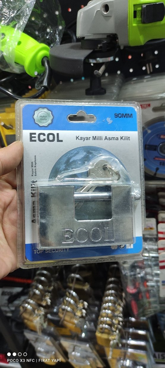 Asma kilit Kayar millî 90 Milim Çelik kilit - Görsel 4