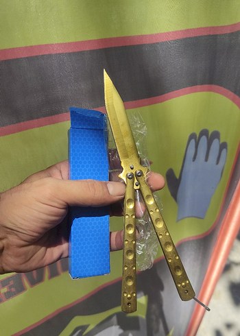 Beden altın Renk Kelebek çakı bıçak Gold