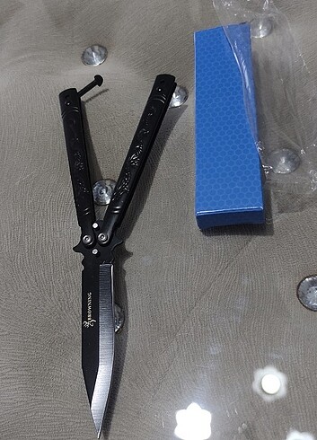  Beden siyah Renk Kelebek çakı ejder desenli bıçak Büyük boy 
