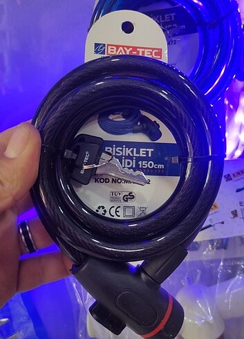 BayteC motor bisiklet kilidi 1.50 cm Çelik halatlı