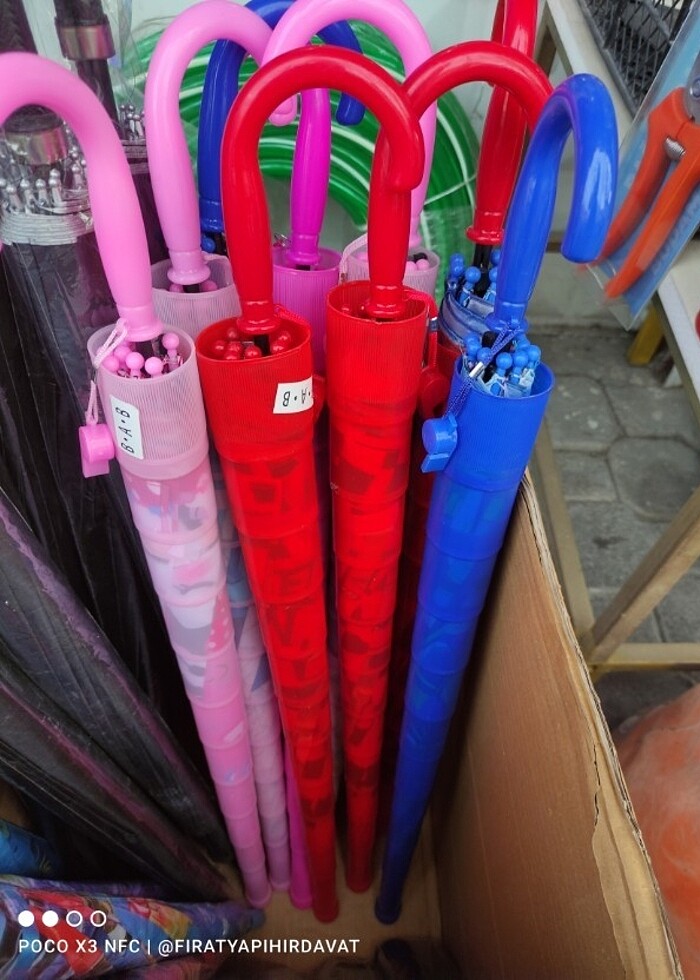 Çocuk şemsiyesi  Bardaklı  karakter desenli - Görsel 2