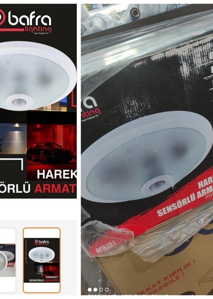 Hareket Sensörlü apartman merdiven önü 360 tavan  armatürü - Görsel 4