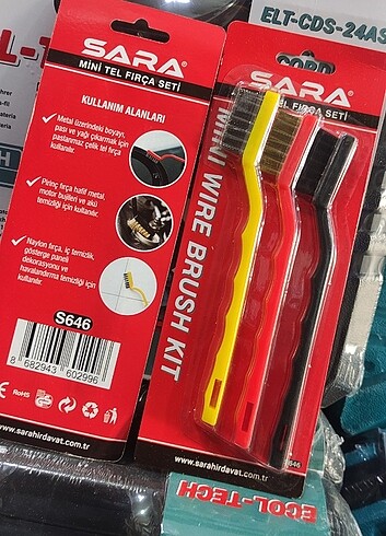 Beden Renk Temizleme çelik Tel fırçası 3 Lü set