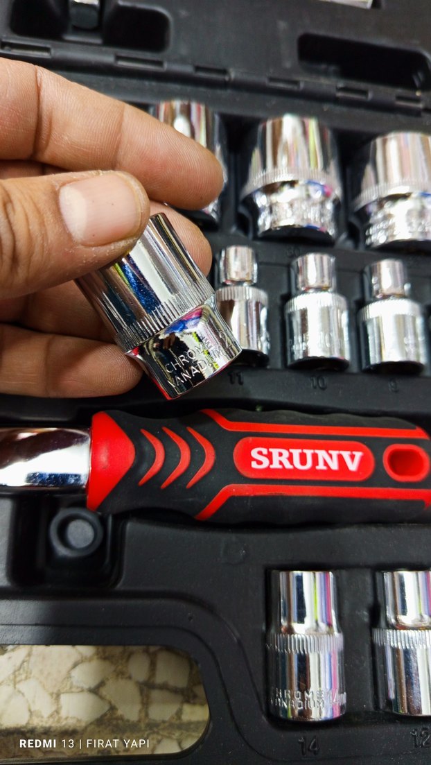 Lokma takımı  1/2 Büyük circir 32 parça 72 diş tamirci seti - Görsel 5