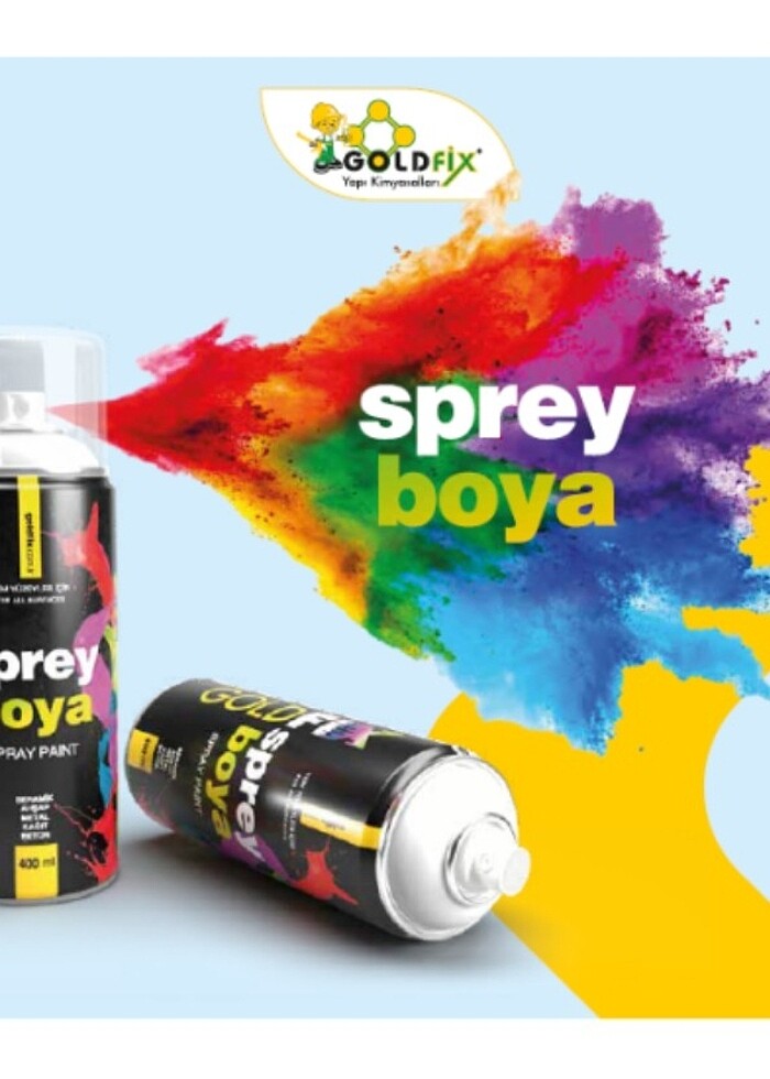 Sprey Boya 400 ML 2 Adet Büyük Mat siyah - Görsel 2