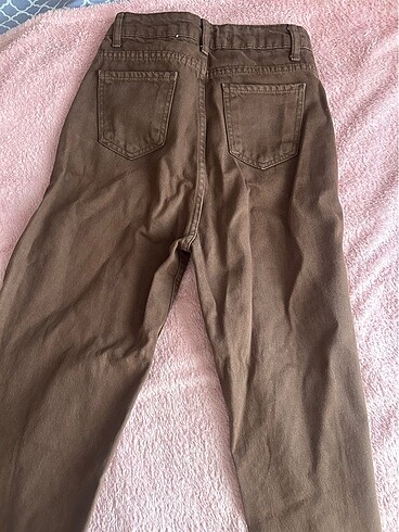 xs Beden Kahverengi jeans kot pantolon