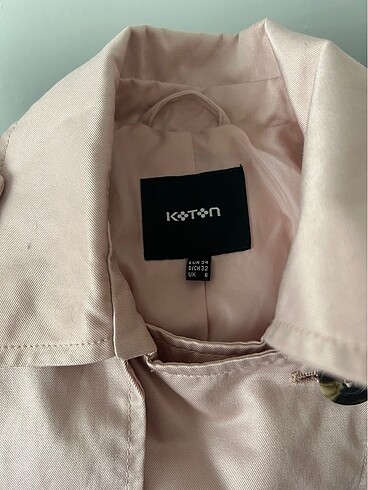 Koton Pudra Pembe XS Trençkot