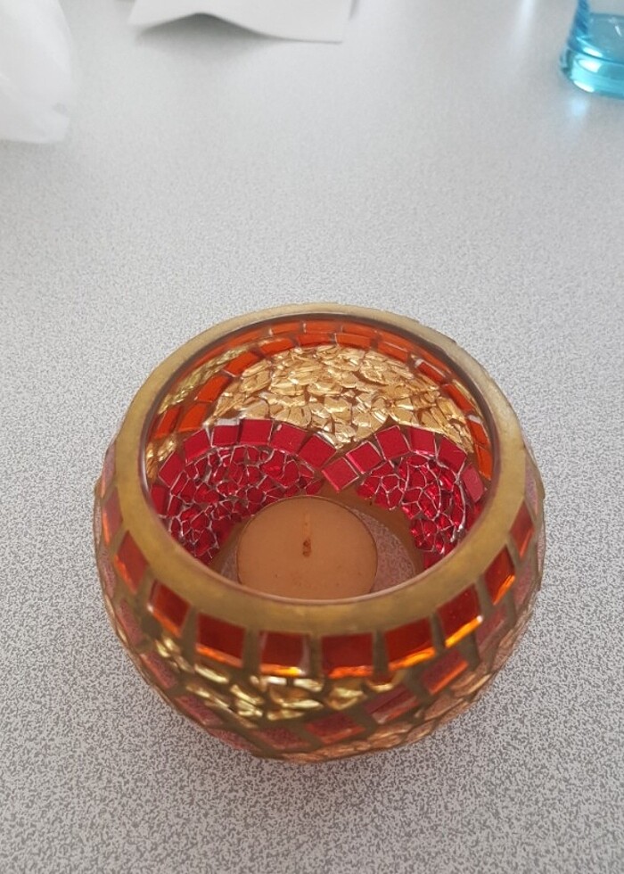 Cam  mozaik mumluk - Görsel 3