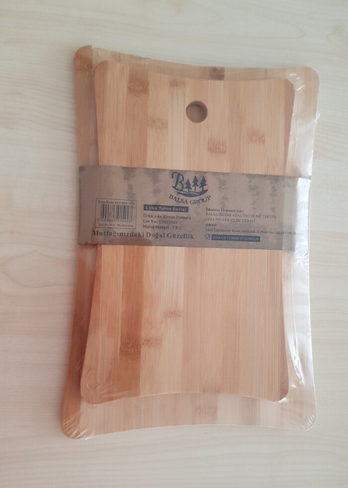 Bambu kesme tahtası seti dikdörtgen ve oval model, bambu peynir  - Görsel 4