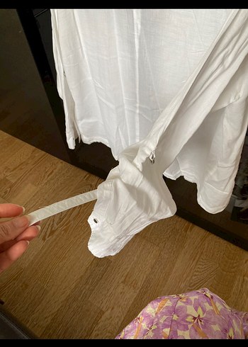 Stradivarius stradivarius cepli beyaz pamuk gömlek