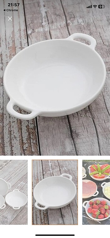 Tekbir tekbir porselen 3 lü meze tabağı kulplu