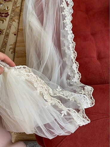 aysira işlemeli simli kısa kollu gelinlik - Görsel 7