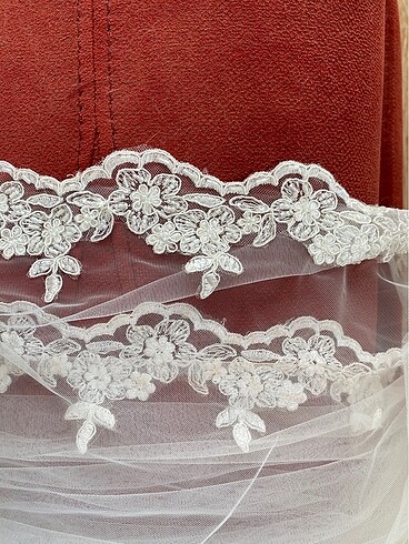 aysira işlemeli simli kısa kollu gelinlik - Görsel 8