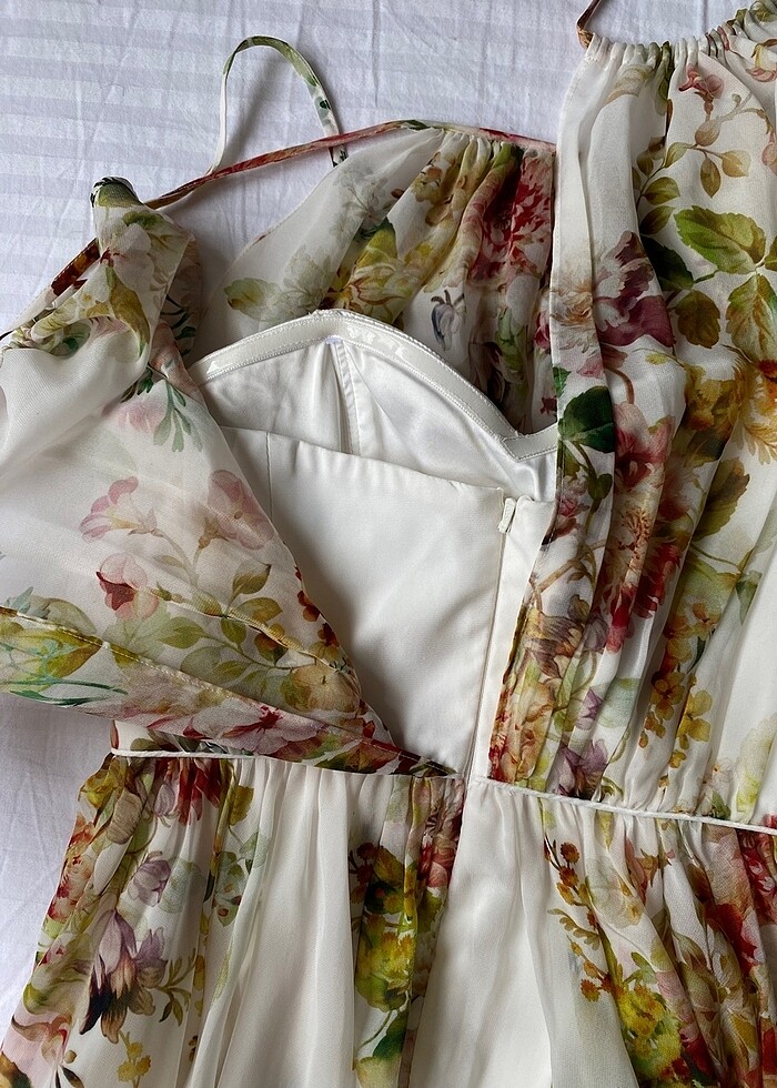 mezuniyet çiçekli elbise - Görsel 5