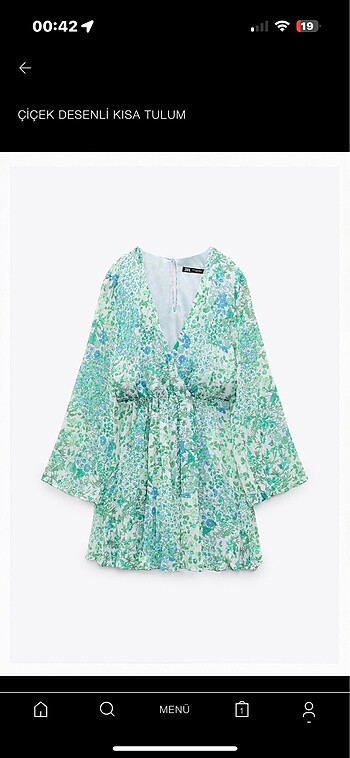 Zara tulum elbise