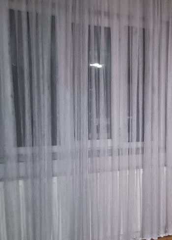 GÜMÜŞ SİMLİ FİLE DESEN TÜL PERDE - Görsel 3