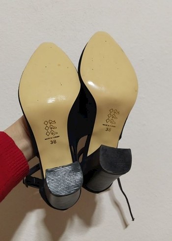 Lacivert Kadın Klasik Topuklu Süit Ayakkabı - Görsel 3