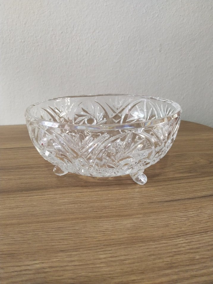 Bohemian Czech Kristal 3 ayaklı Vazo - Görsel 2