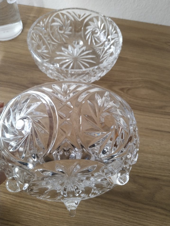 Bohemian Czech Kristal 3 ayaklı Vazo - Görsel 4