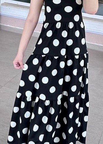 İnce askılı krep elbise - Görsel 3