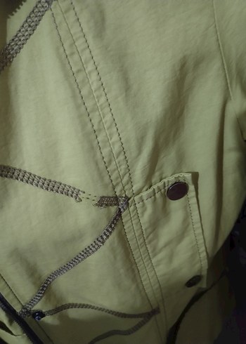 Sarı Dik Yaka Mevsimlik Kadın Ceket  36 Beden - Görsel 3