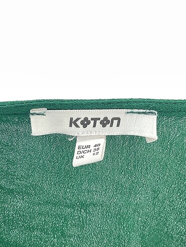 40 Beden yeşil Renk Koton Bluz %70 İndirimli.