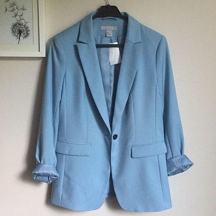 H&m buz mavisi blazer