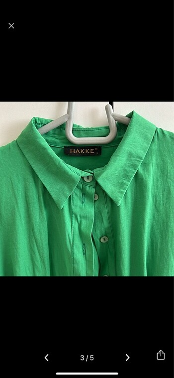l Beden Oversize yeşil gömlek