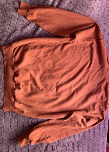 xxl Beden kahverengi Renk Kahverengi Baskılı Kapüşonlu Sweatshirt
