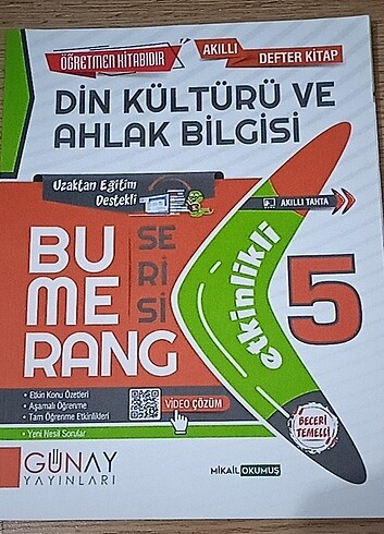 Günay Yayınları 5. Sınıf Bumerang Din Kültürü Konu Anlatımlı Tes