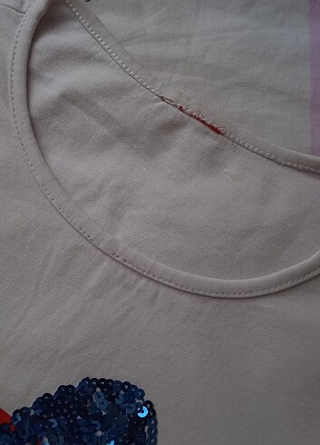 10 Yaş Beden Micy Mouse Desenli Çizgili T-shirt/Kısa Kol