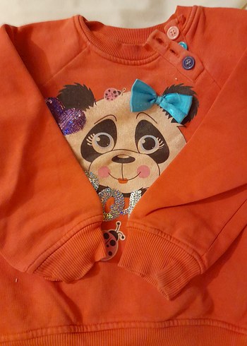 Kız Çocuk Payetli Uzun Kollu Tişört,3-4 yaş - Görsel 2