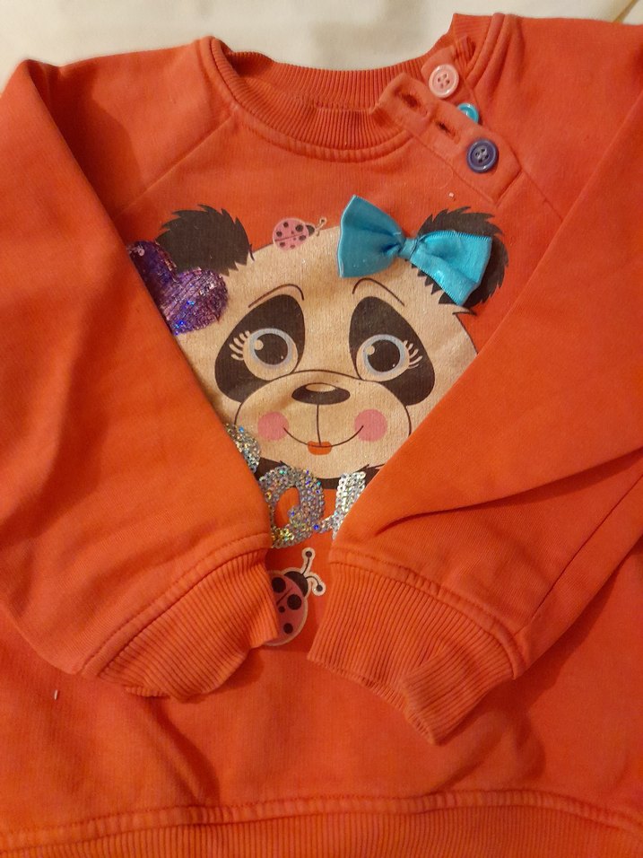 Kız Çocuk Payetli Uzun Kollu Tişört,3-4 yaş - Görsel 2