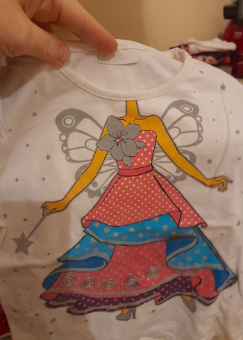 Kız Çocuk Renkli Baskılı Tişört-8-9 yaş lc waikiki temiz - Görsel 3